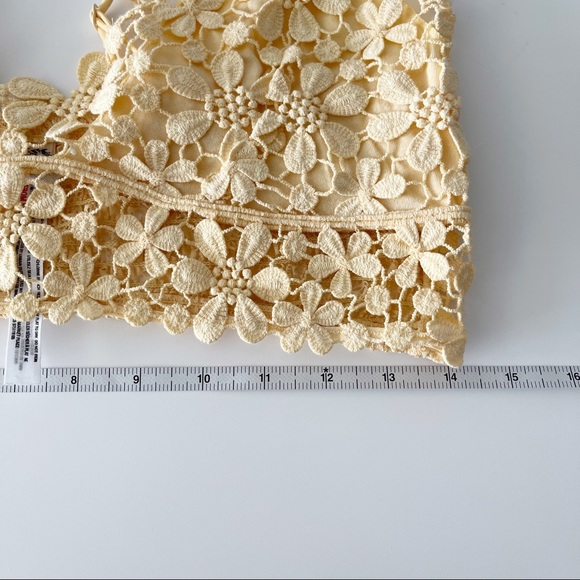 Free People Miss Dazie Bralette Yellow Medium - Picture 6 of 10
